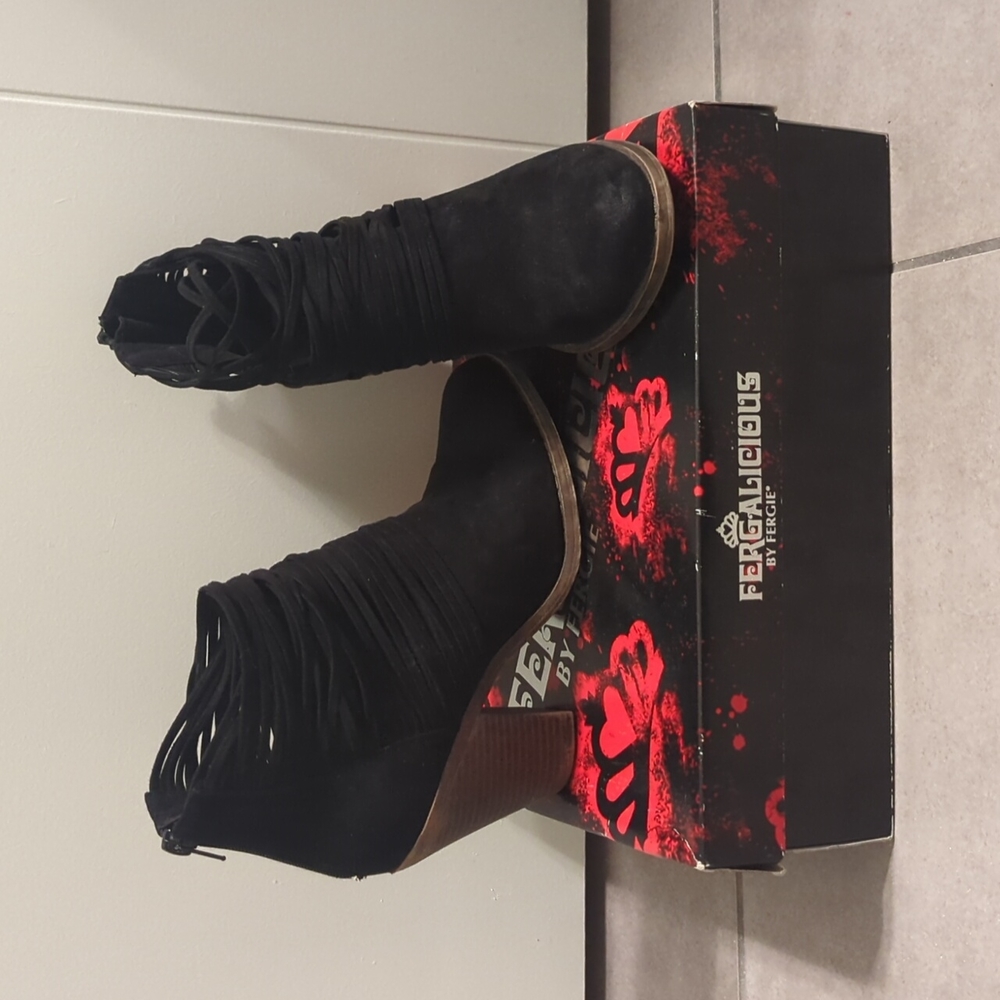 Fergalicios by Fergie Black Booties Size 7.5
